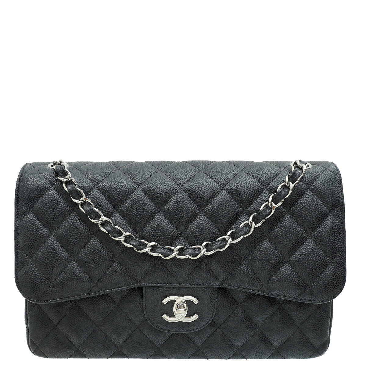 Chanel Black CC Classic Double Flap Jumbo Bag-Chanel-THE CLOSET