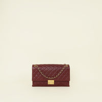 Chanel Burgundy Pagoda Accordion Flap Bag