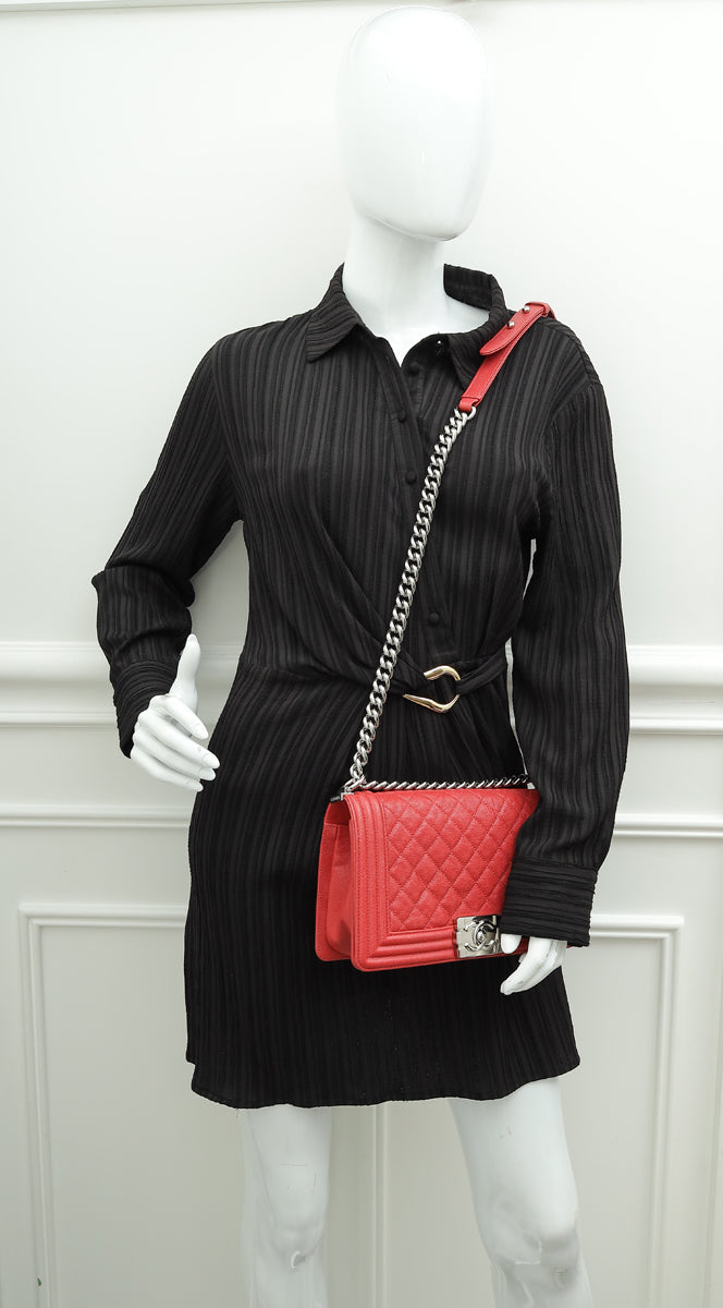 Chanel Red Le Boy Medium Bag