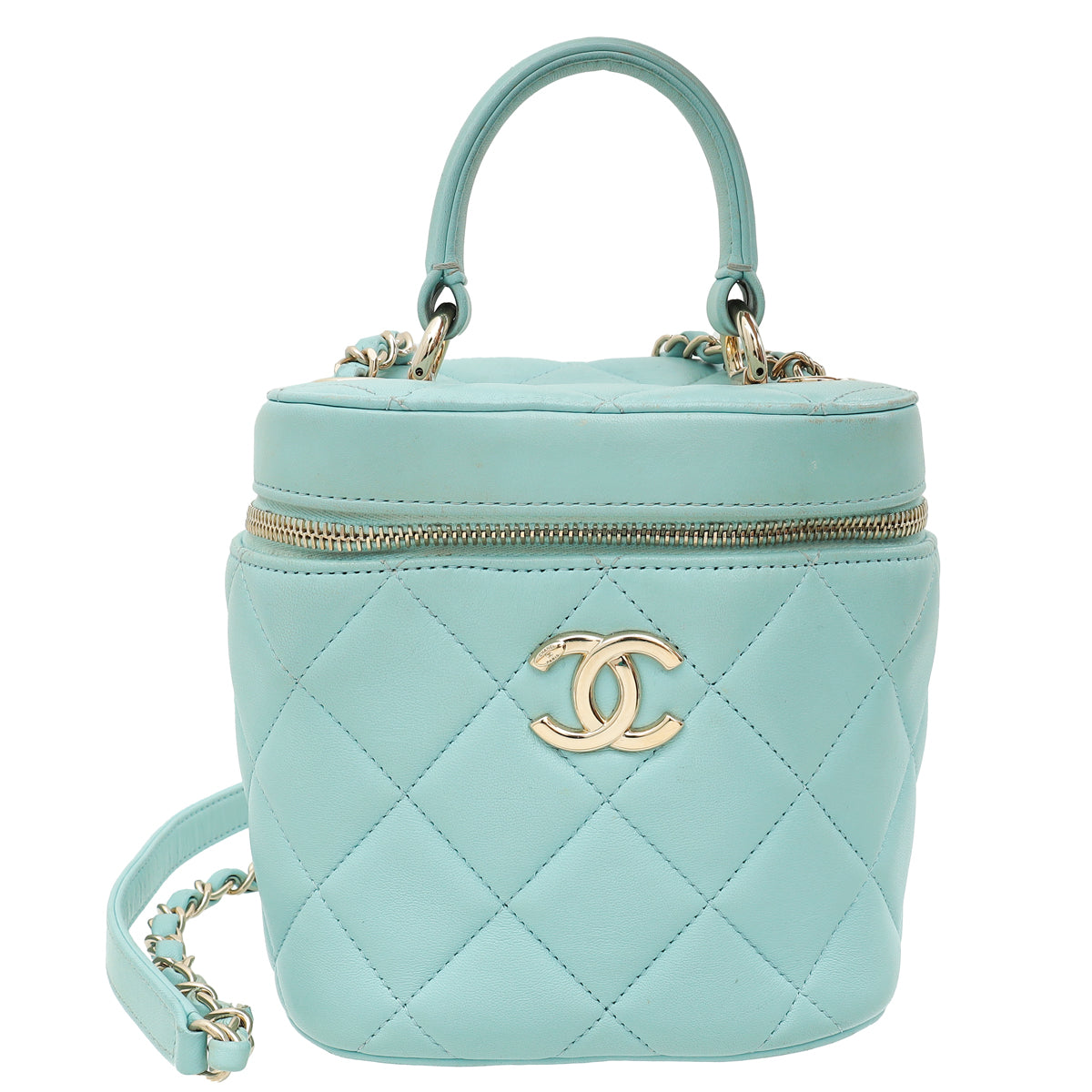 Chanel Mint Green CC Trendy Vanity Case