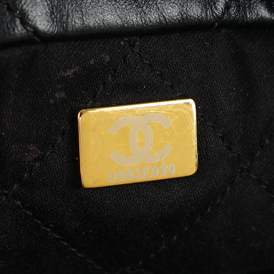 Chanel Black 22 Small Shiny Bag