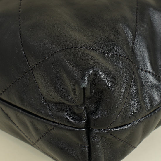 Chanel Black 22 Small Shiny Bag