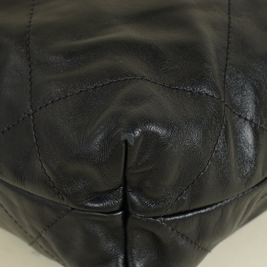 Chanel Black 22 Small Shiny Bag