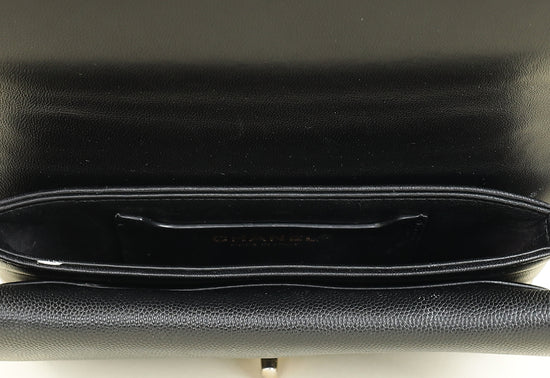 Chanel Black CC Quilted Mini Top Handle Flap Bag