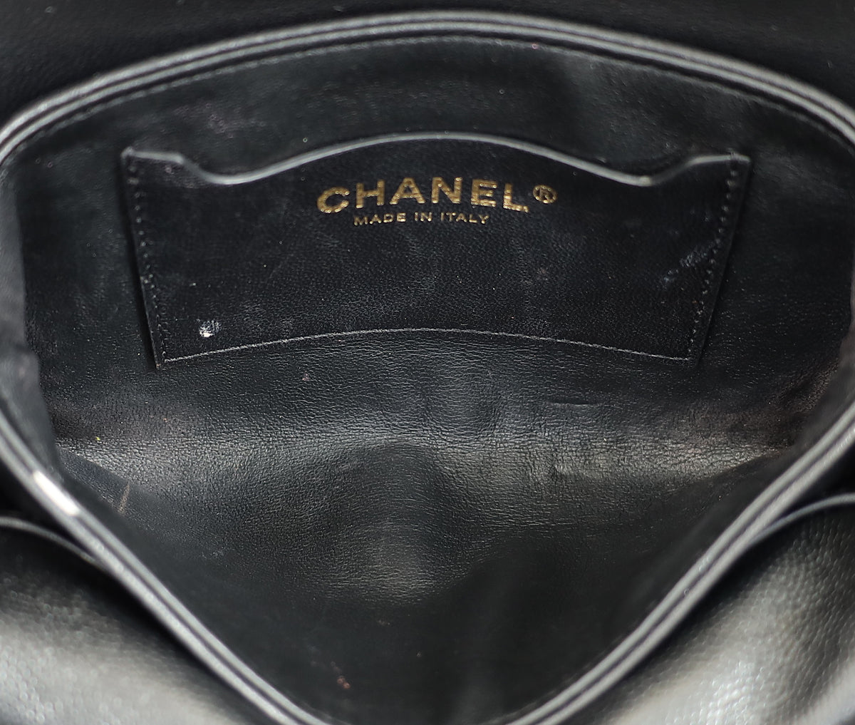 Chanel Black CC Quilted Mini Top Handle Flap Bag