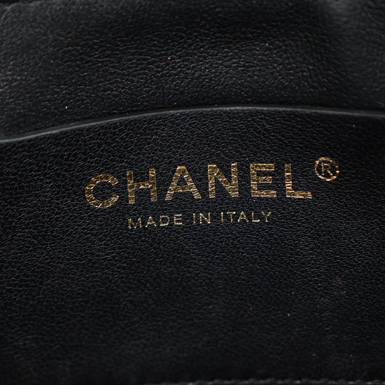 Chanel Black CC Quilted Mini Top Handle Flap Bag
