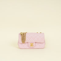 Chanel Rose Clair CC Camellia Crush Mini Rectangular Flap Bag