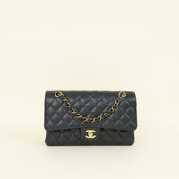 Chanel Black CC Classic 11 , 12 Double Flap Medium Bag