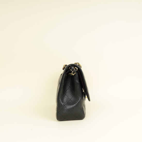 Chanel Black CC Classic Double Flap Jumbo Bag