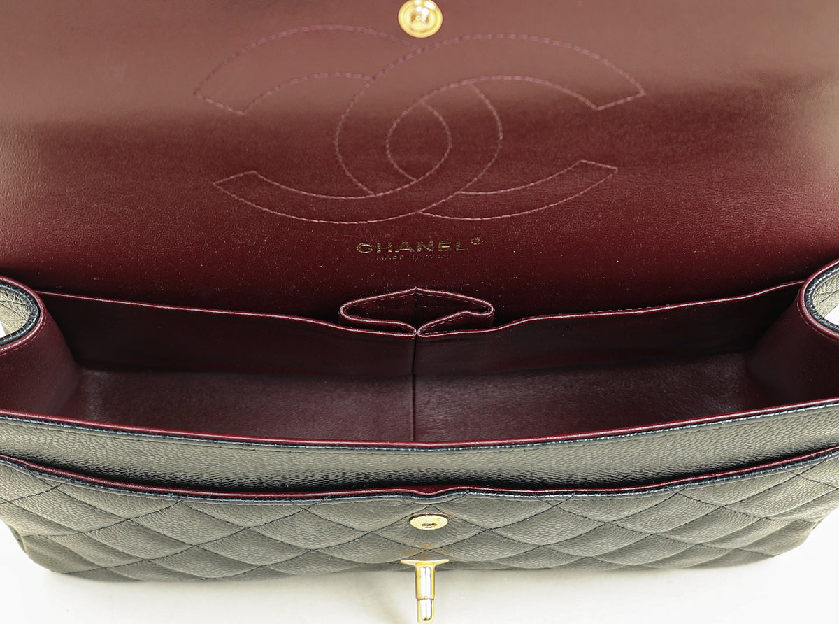 Chanel Black CC Classic Double Flap Jumbo Bag