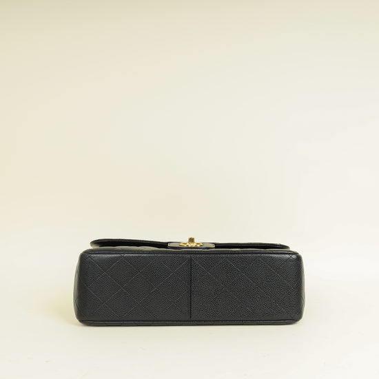 Chanel Black CC Classic Double Flap Jumbo Bag