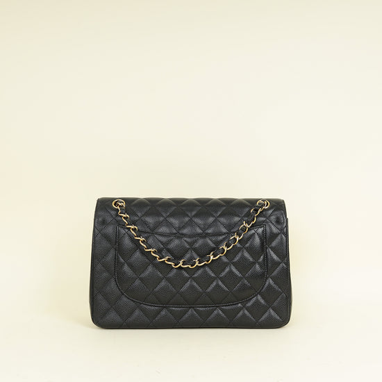 Chanel Black CC Classic Double Flap Jumbo Bag