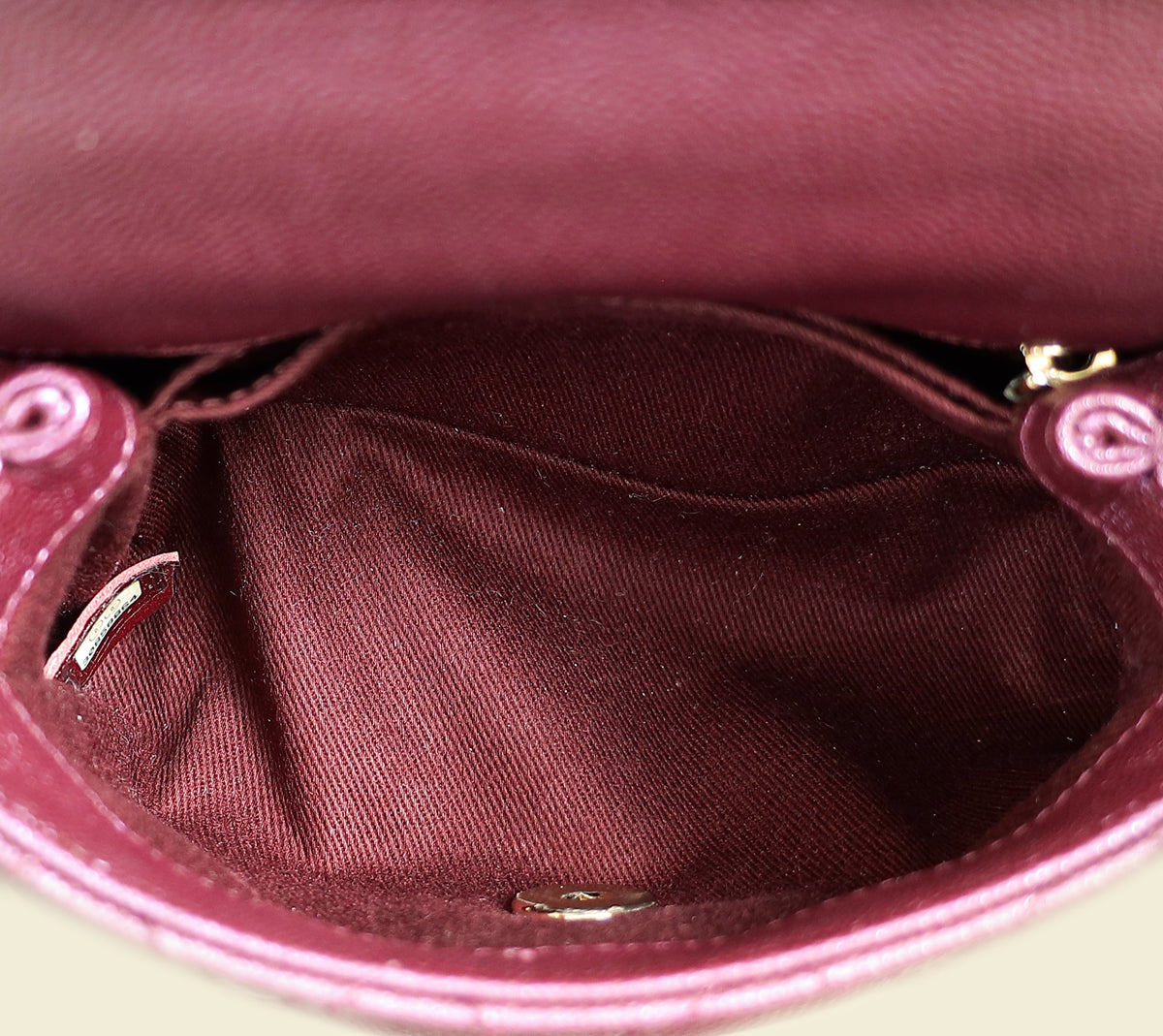 Chanel Metallic Violet CC Coco Handle Mini Bag