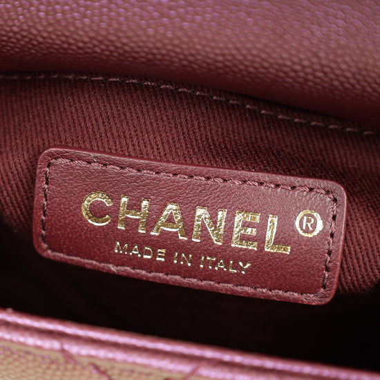 Chanel Metallic Violet CC Coco Handle Mini Bag