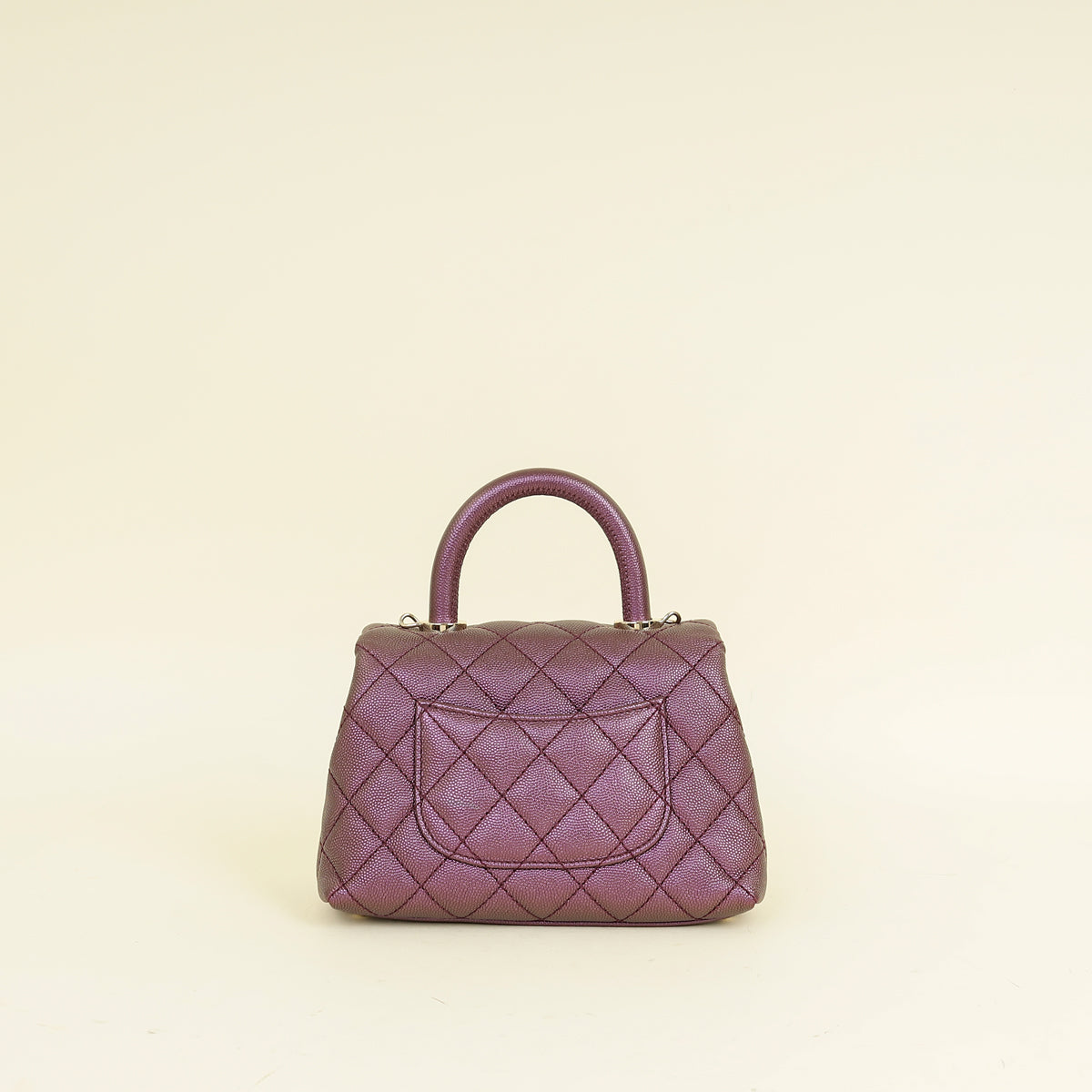 Chanel Metallic Violet CC Coco Handle Mini Bag