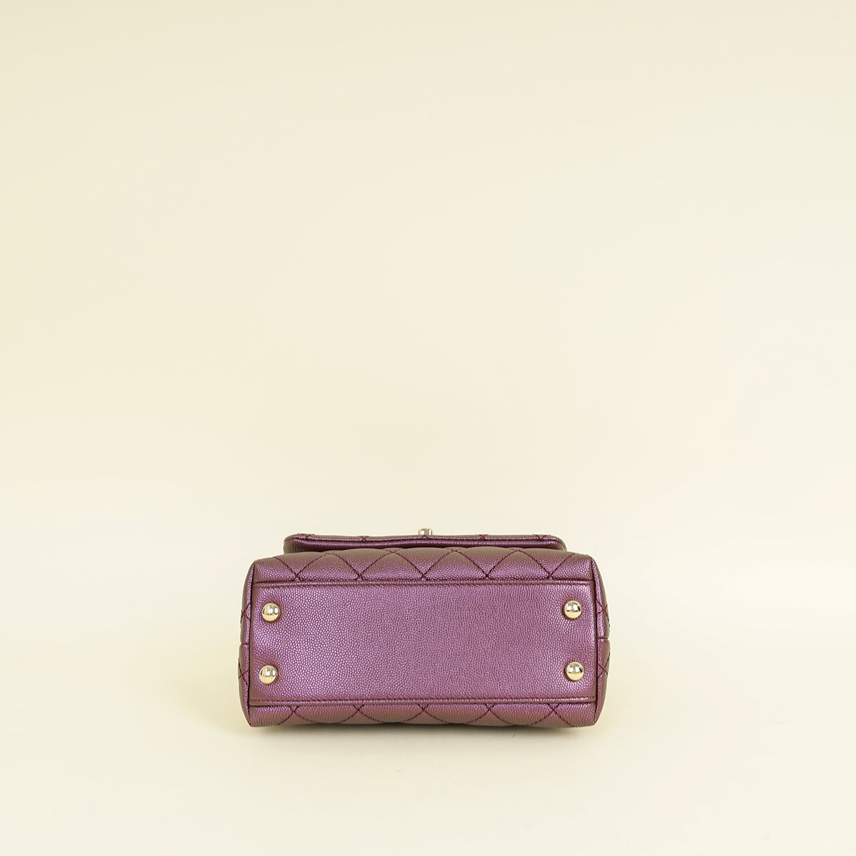 Chanel Metallic Violet CC Coco Handle Mini Bag