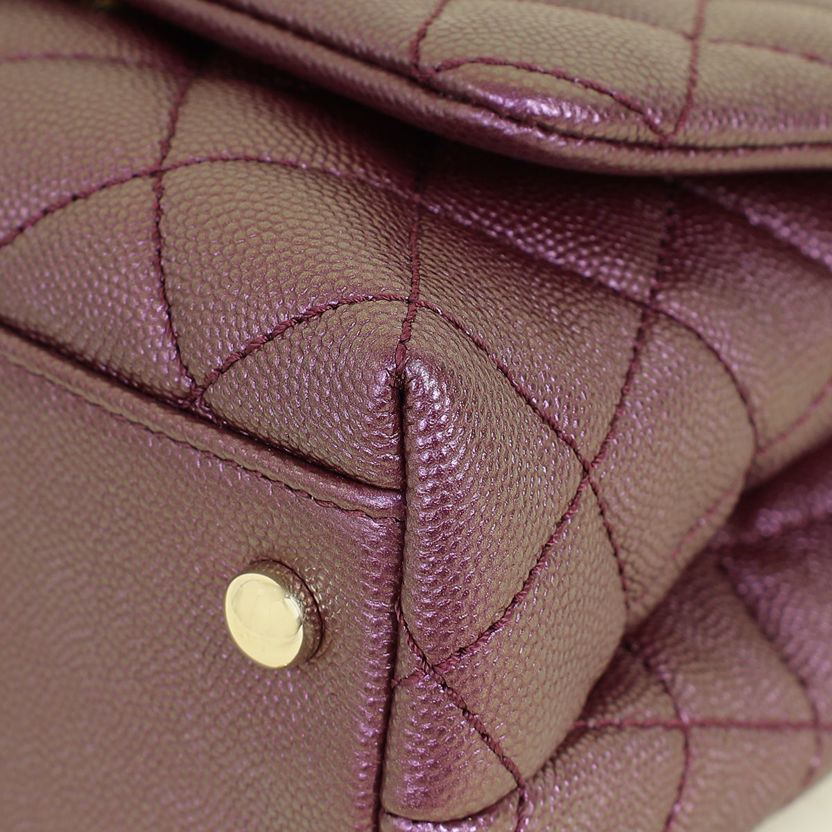 Chanel Metallic Violet CC Coco Handle Mini Bag