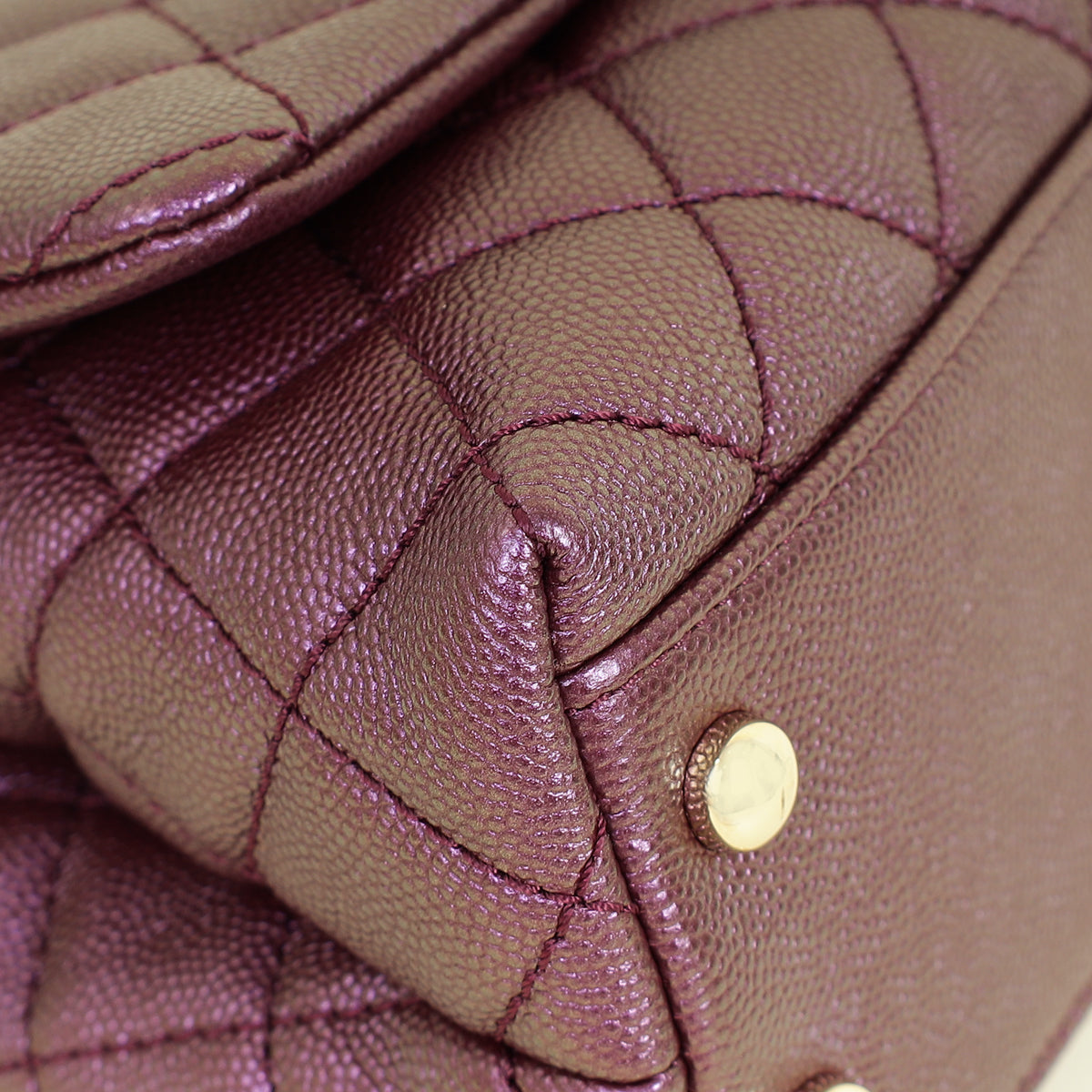 Chanel Metallic Violet CC Coco Handle Mini Bag