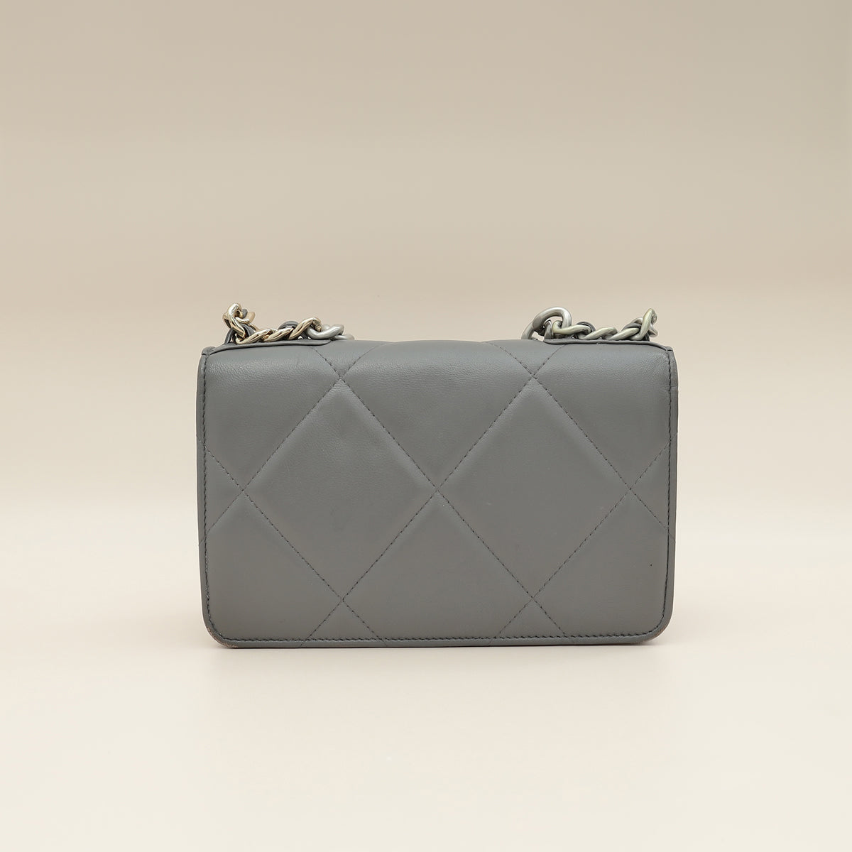 Chanel Grey CC 19 Wallet On Chain-Chanel-THE CLOSET