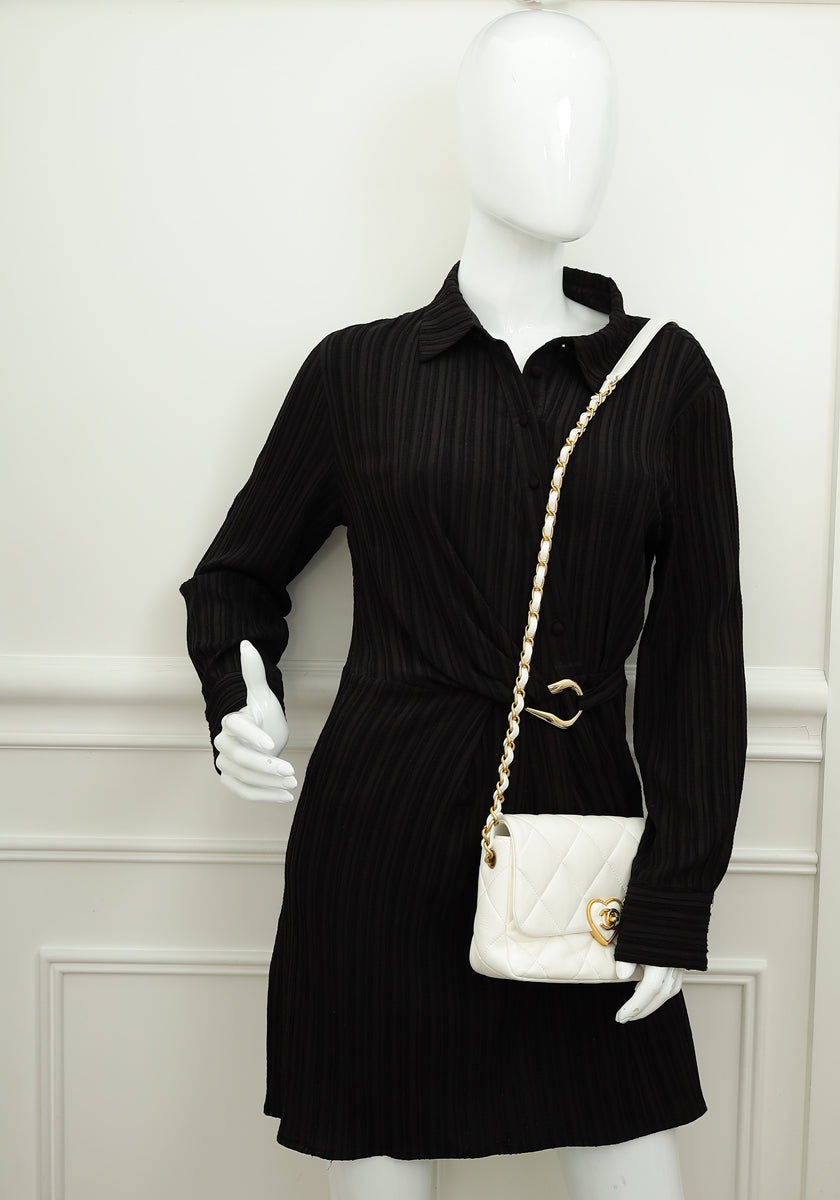Chanel White CC Plexiglass Quilted Coco Love Flap Bag-Chanel-THE CLOSET