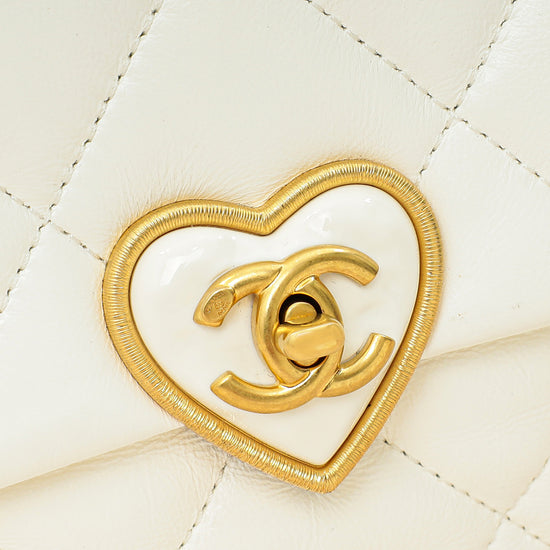 Chanel White CC Plexiglass Quilted Coco Love Flap Bag-Chanel-THE CLOSET