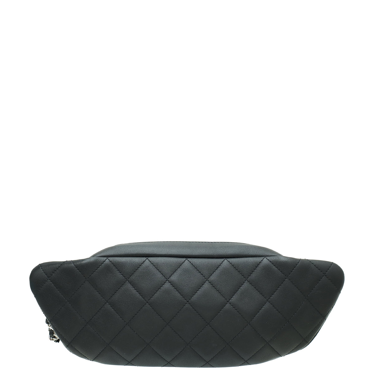 Chanel Black Tweed Quilted Elegant Trim Waist Belt Bag