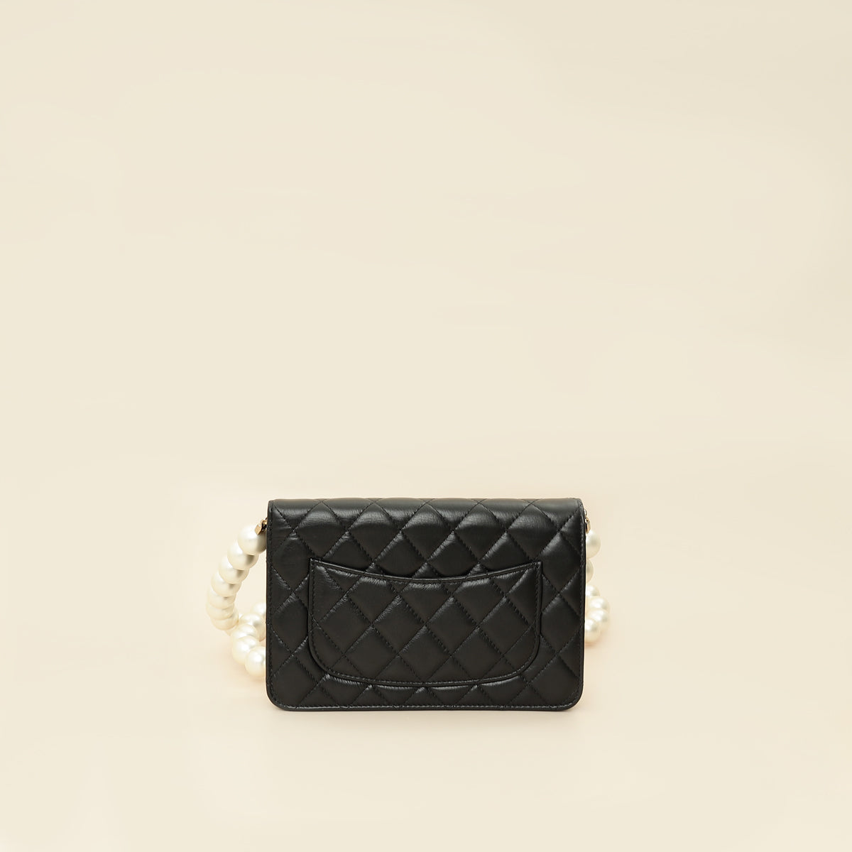 Chanel Black Maxi Pearls Wallet on Chain-Chanel-THE CLOSET