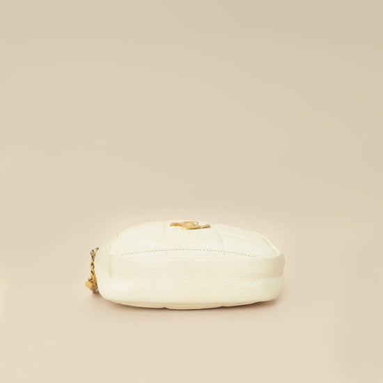 Chanel White CC Diamond Clutch W/ Chain-Chanel-THE CLOSET