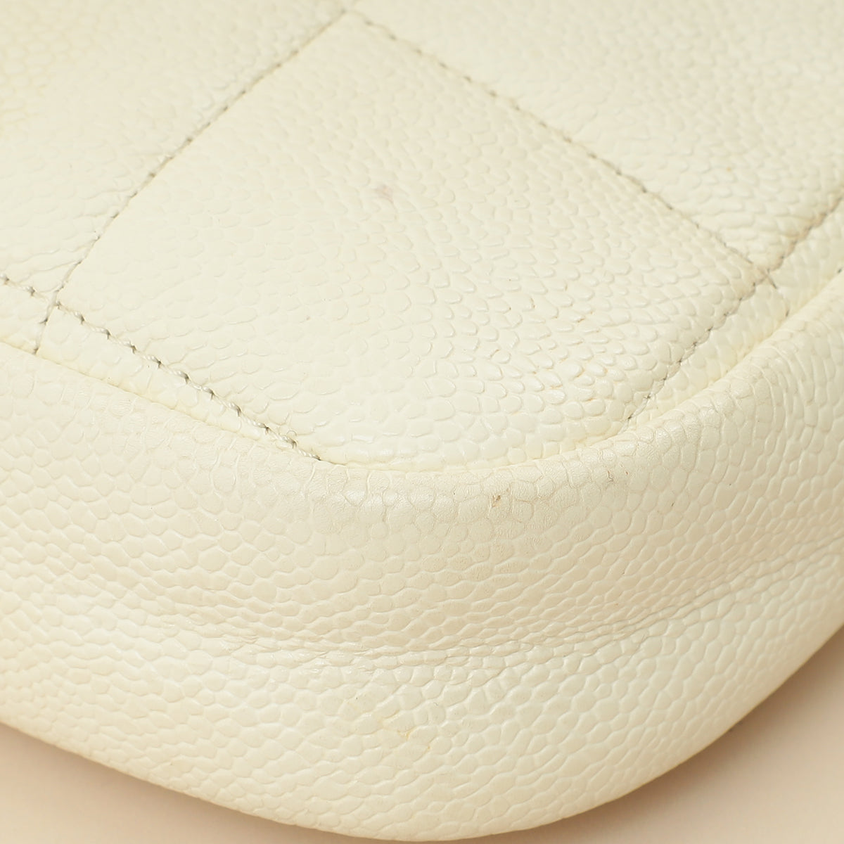 Chanel White CC Diamond Clutch W/ Chain-Chanel-THE CLOSET