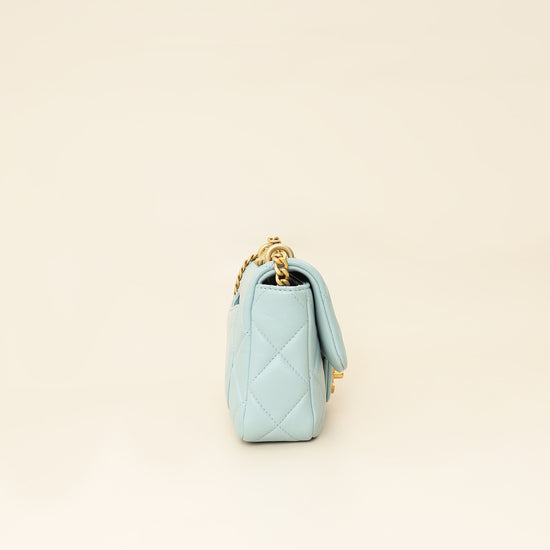 Chanel Light Blue Pending CC Mini Square Flap Bag-Chanel-THE CLOSET