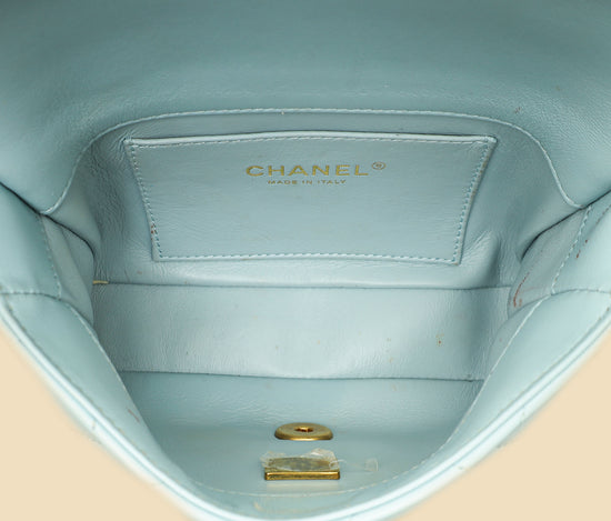 Chanel Light Blue Pending CC Mini Square Flap Bag-Chanel-THE CLOSET