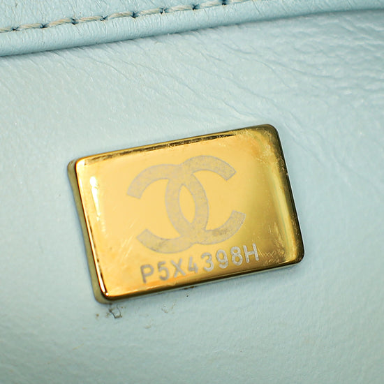 Chanel Light Blue Pending CC Mini Square Flap Bag-Chanel-THE CLOSET