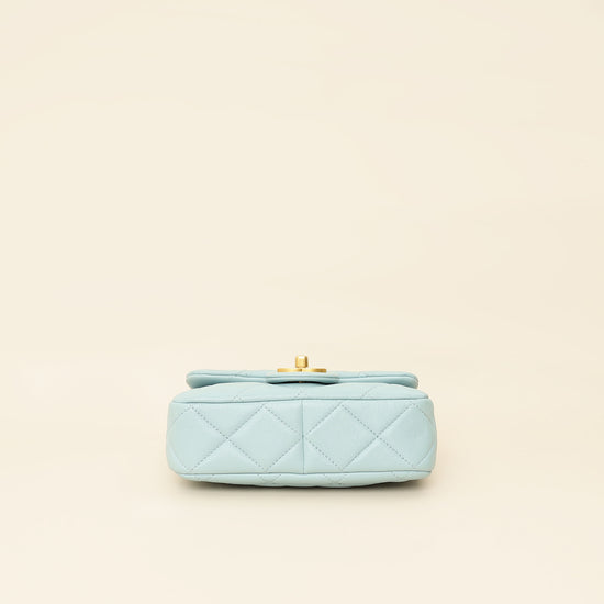 Chanel Light Blue Pending CC Mini Square Flap Bag-Chanel-THE CLOSET