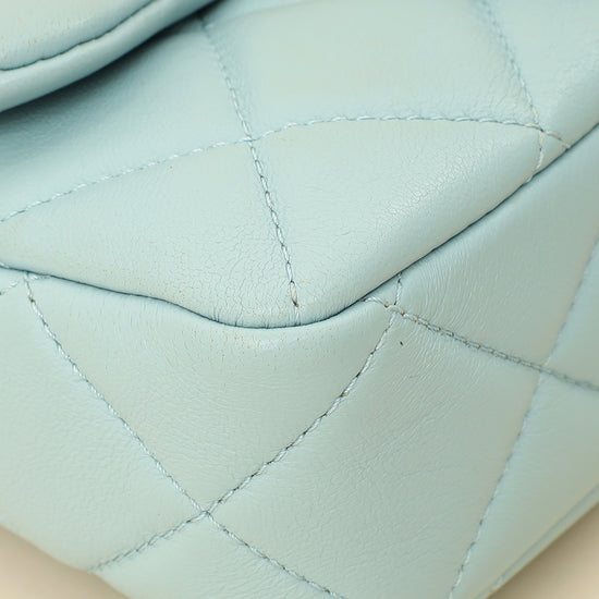 Chanel Light Blue Pending CC Mini Square Flap Bag-Chanel-THE CLOSET
