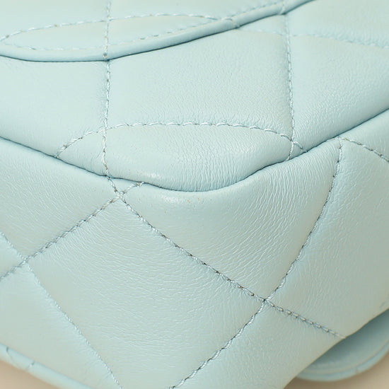 Chanel Light Blue Pending CC Mini Square Flap Bag-Chanel-THE CLOSET