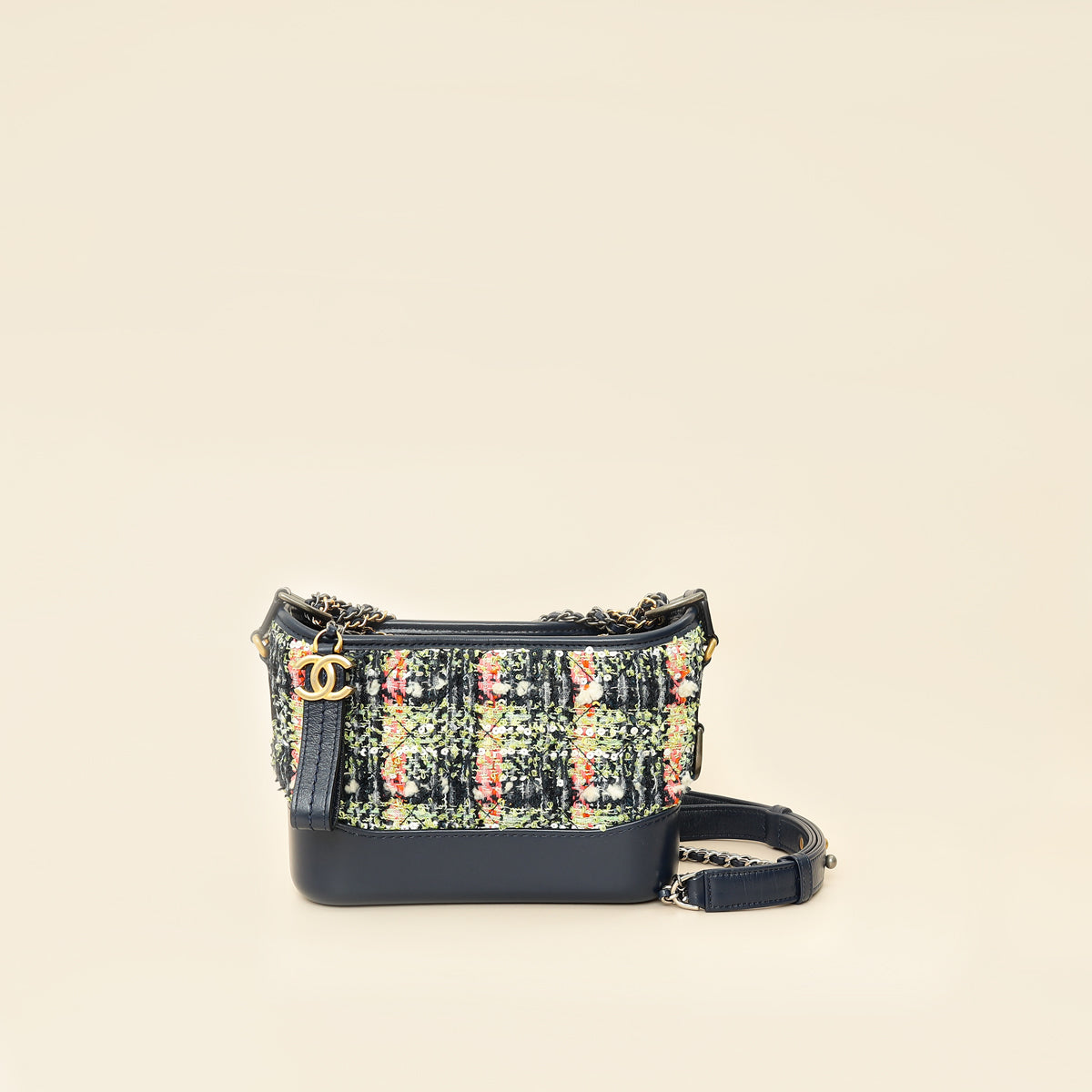 Chanel Navy Multicolor Tweed Gabrielle Hobo Small Bag-Chanel-THE CLOSET