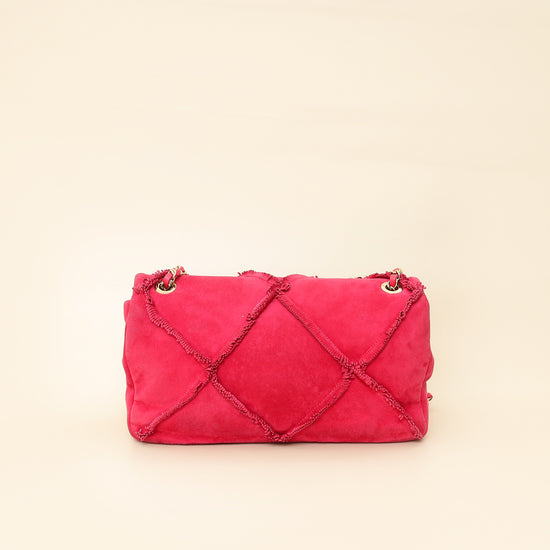 Chanel Fuchsia Diamond Fringe Flap Bag