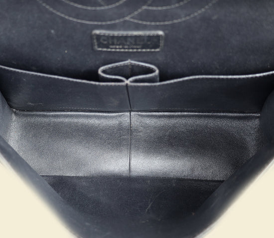 Chanel Metallic Charcoal Classic Double Flap Jumbo Bag