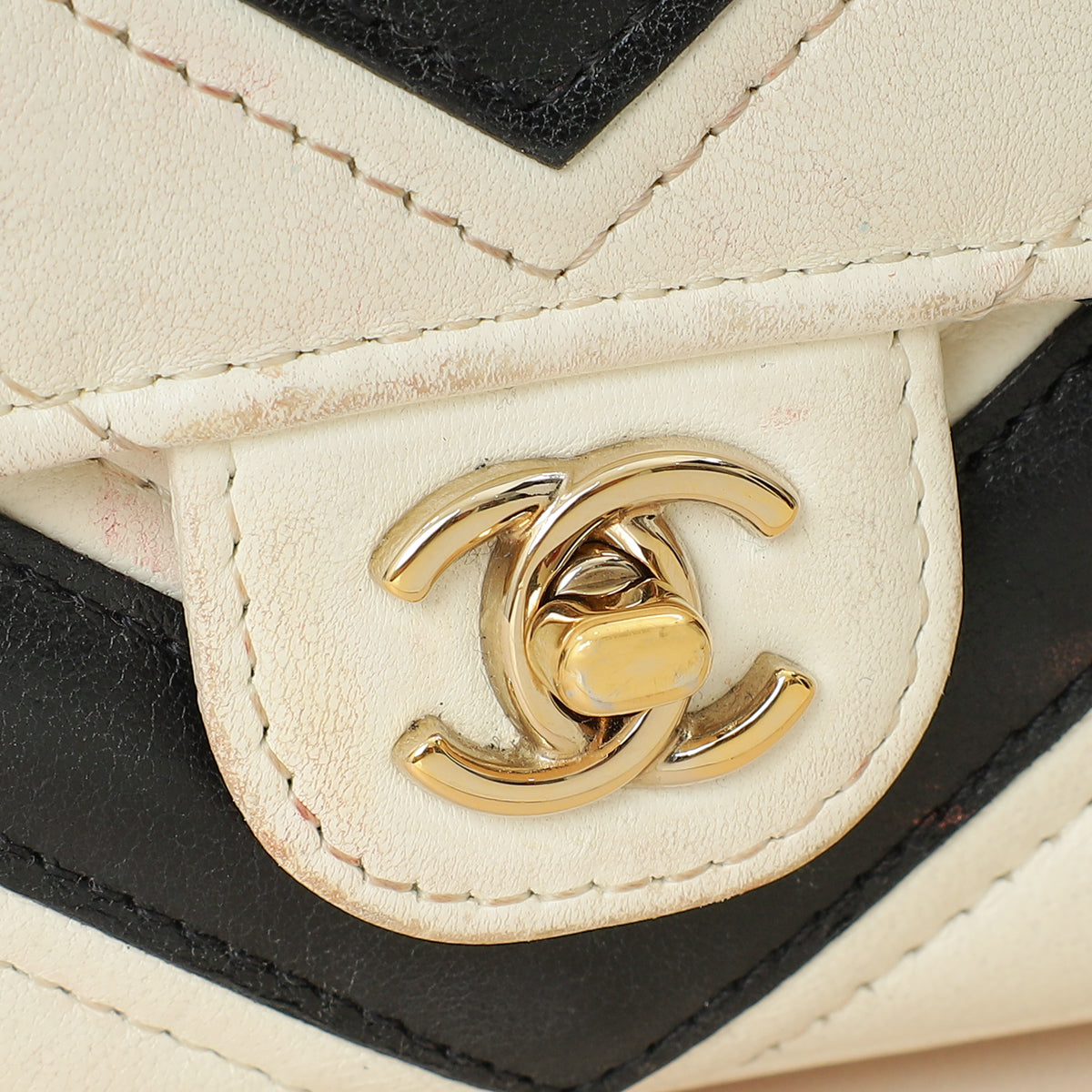 Chanel Bicolor Chevron Stitched Mini Flap Bag-Chanel-THE CLOSET