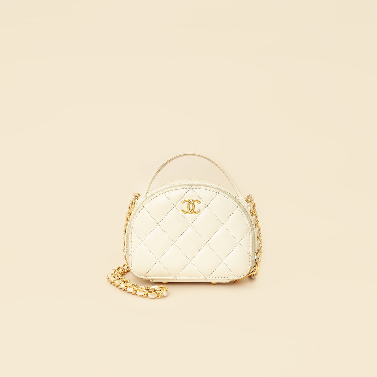 Chanel White Mini Chic Riviera Top Handle Vanity Case-Chanel-THE CLOSET