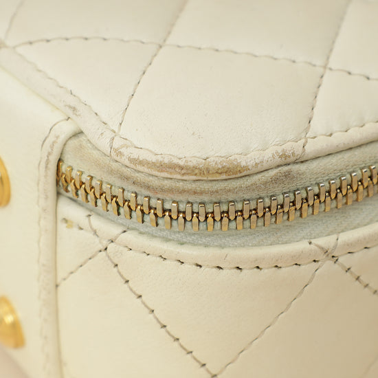 Chanel White Mini Chic Riviera Top Handle Vanity Case-Chanel-THE CLOSET