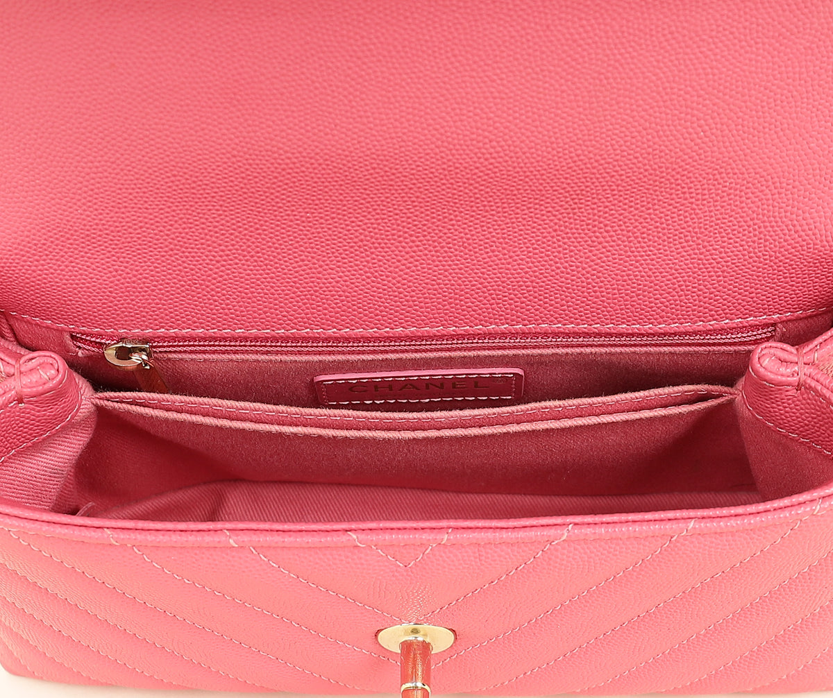Chanel Pink Coco Handle Small Bag-Chanel-THE CLOSET