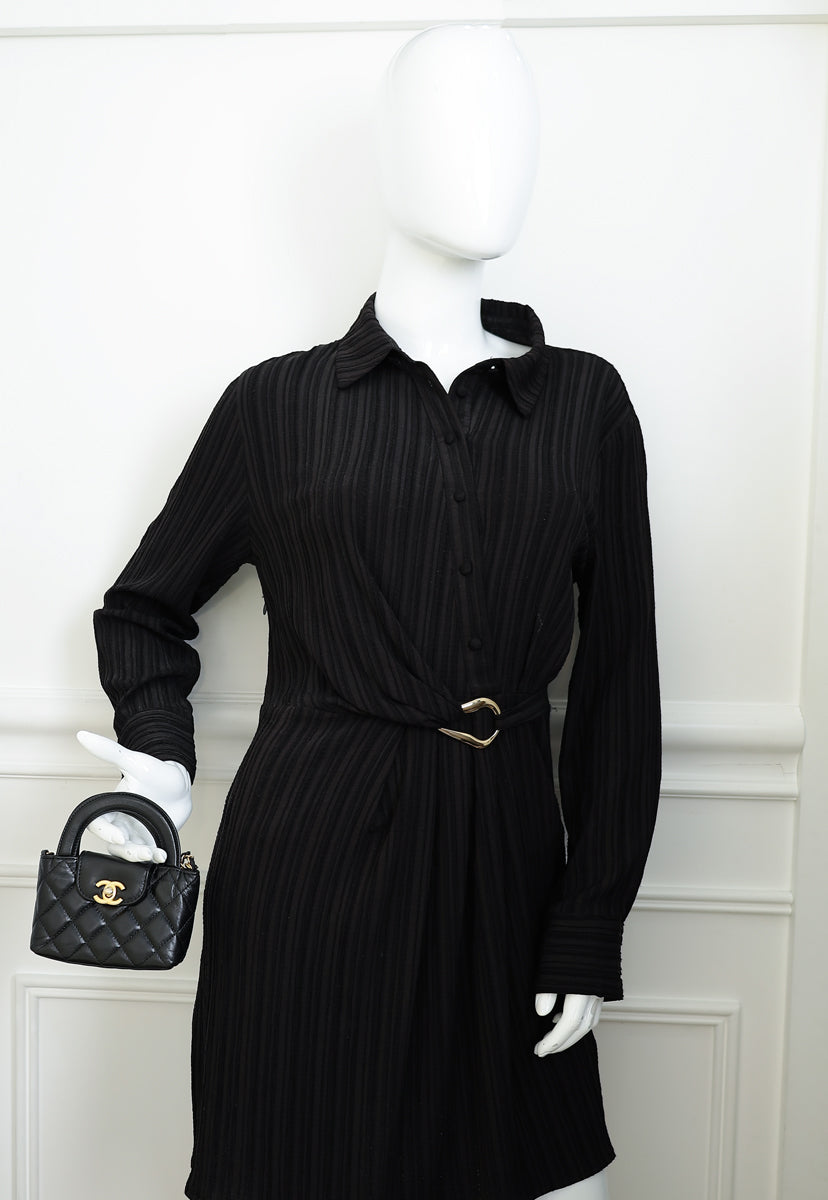 Chanel Black CC Micro Kelly Bag