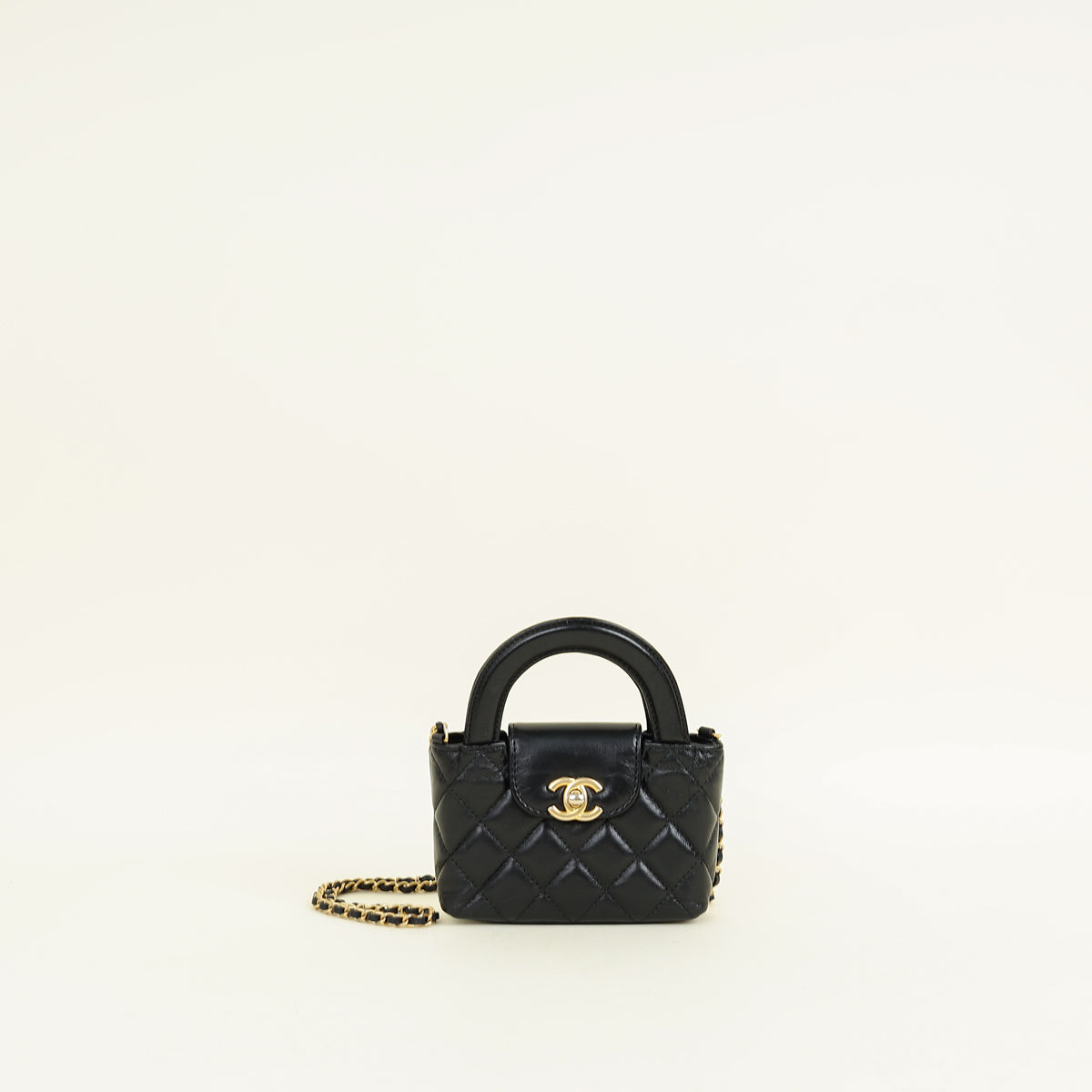 Chanel Black CC Micro Kelly Bag