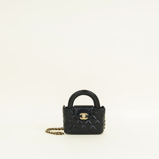 Chanel Black CC Micro Kelly Bag