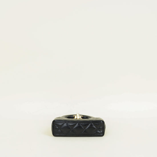 Chanel Black CC Micro Kelly Bag