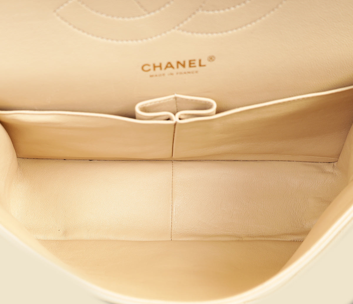 Chanel Beige Classic Double Flap Jumbo Bag