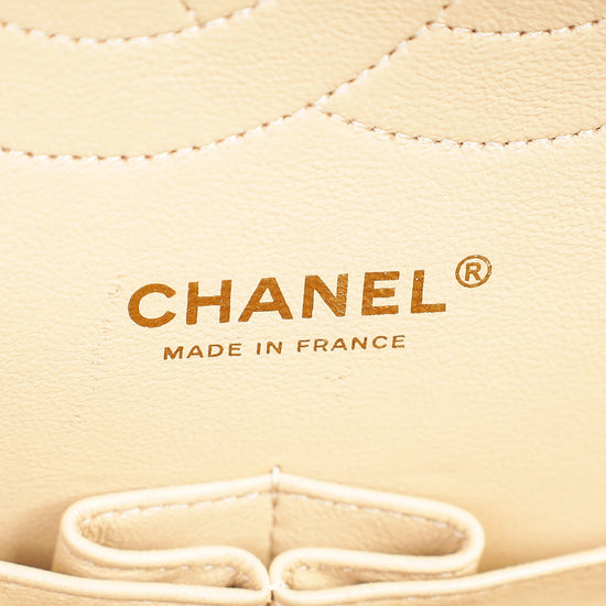 Chanel Beige Classic Double Flap Jumbo Bag