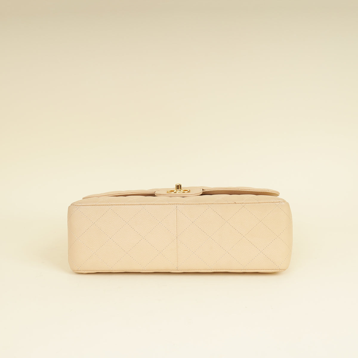 Chanel Beige Classic Double Flap Jumbo Bag