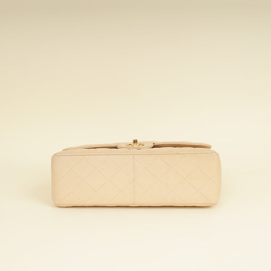 Chanel Beige Classic Double Flap Jumbo Bag